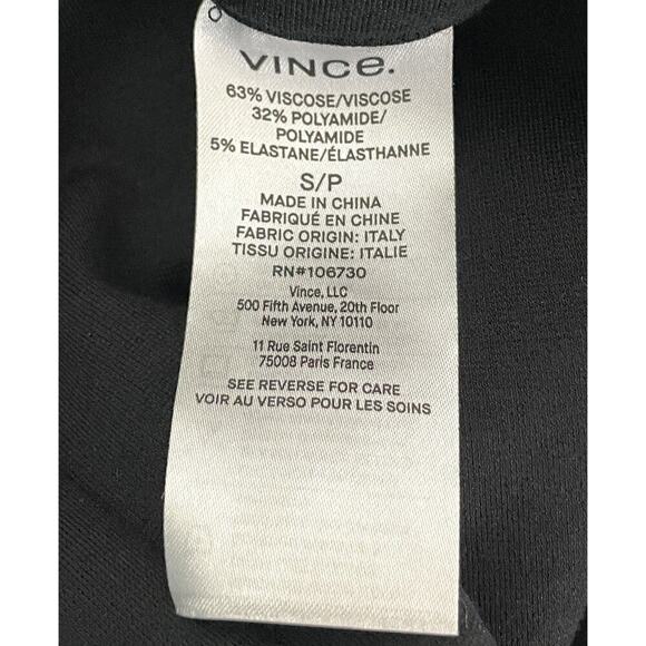 Vince Pull On Stretch Pant Black Small Casual Office Professional Career - Picture 11 of 12